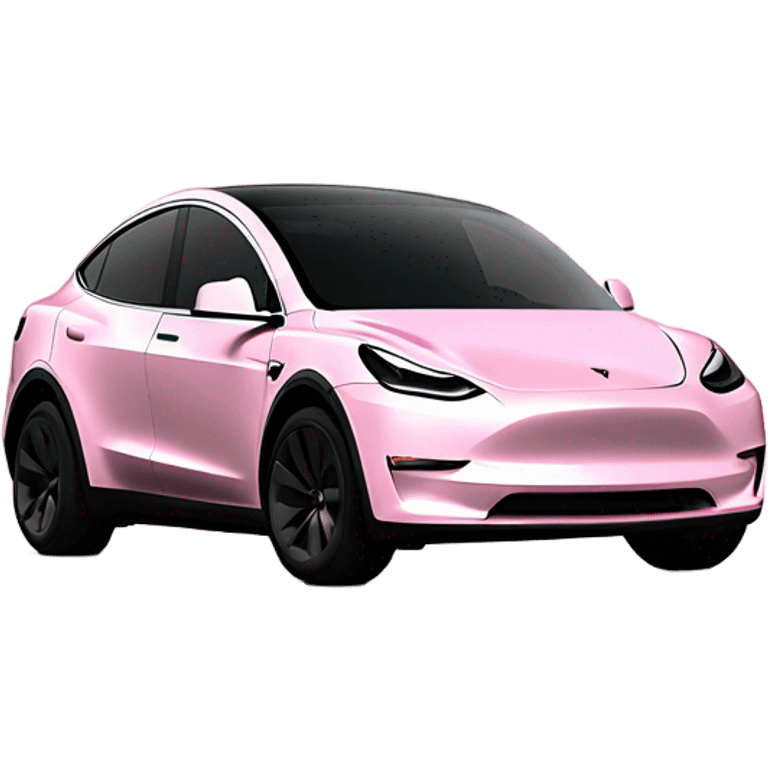 Baby pink tesla model y emoji