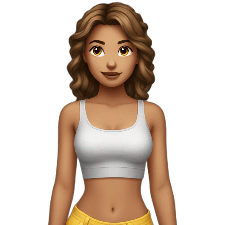 crop top on girl emoji