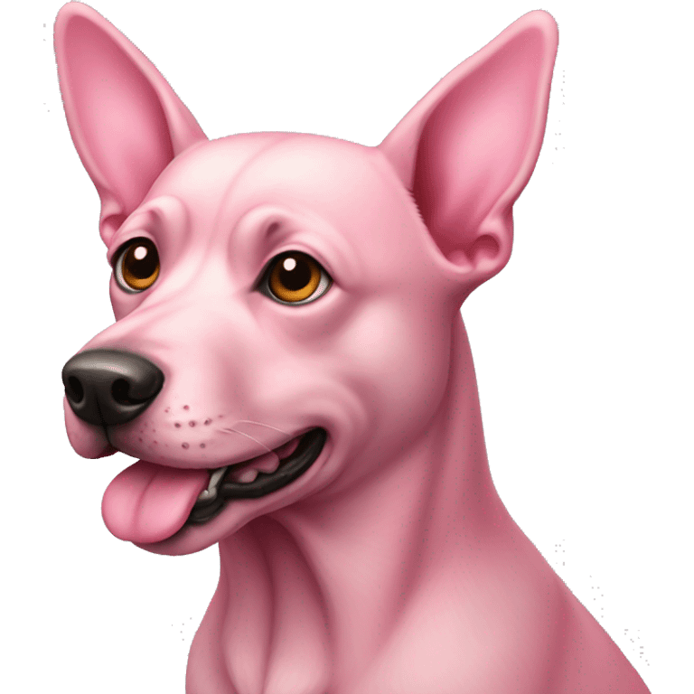 Pink dog emoji