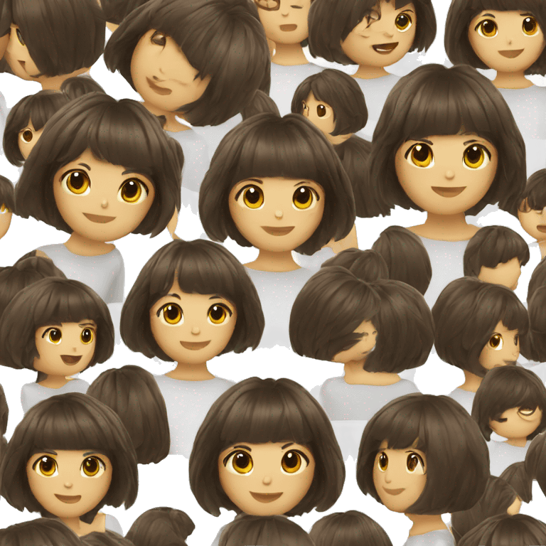 Bob cut with bangs emoji