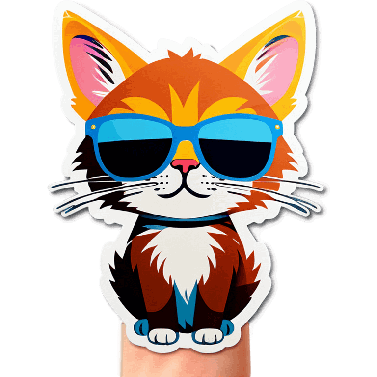 Cat with sunglasses emoji