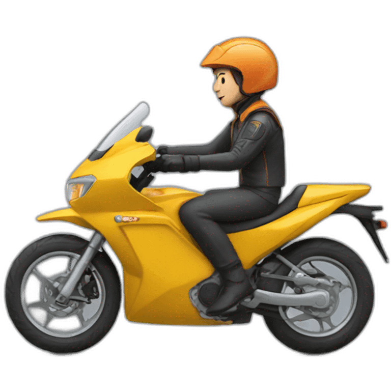 chat sur un moto emoji