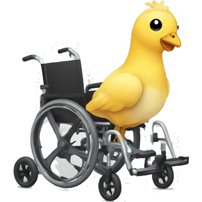 Chick wheelchair  emoji