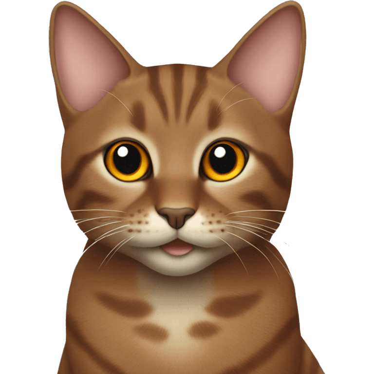 brown reed cat with orange nose  emoji