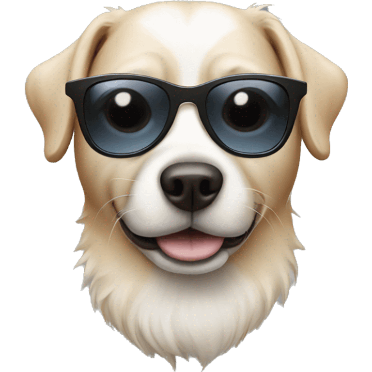 Dog wearing sunglasses emoji