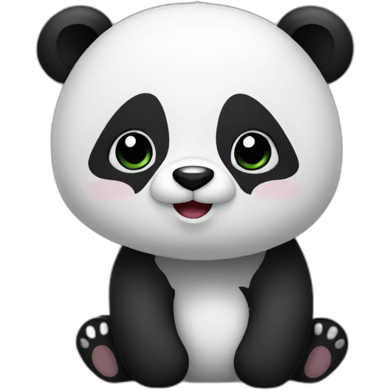 Panda as a character with different emotion emoji