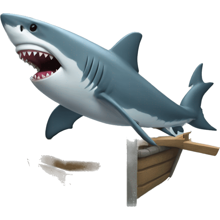 A shark on a raft  emoji