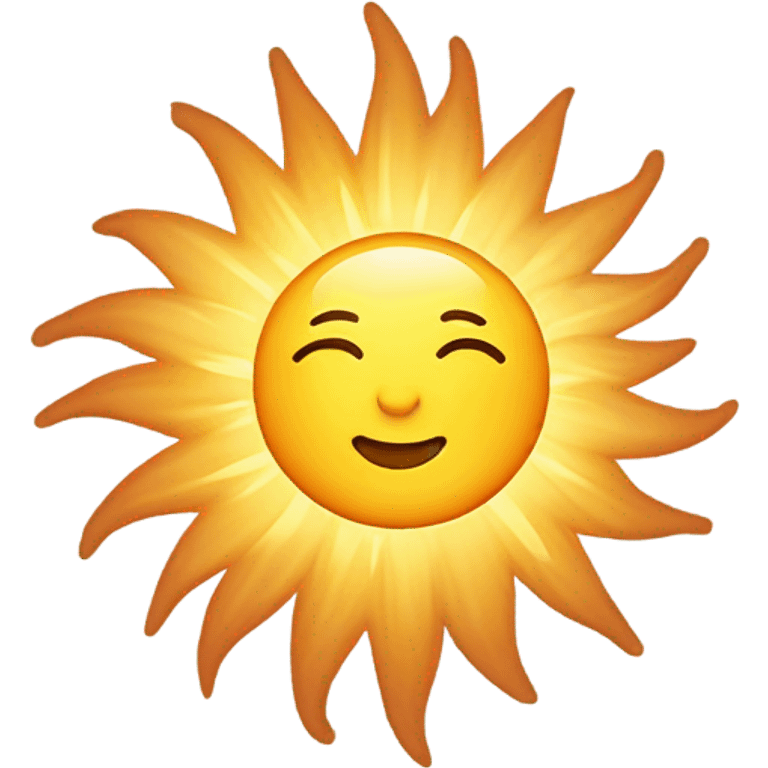 Sun with love emoji