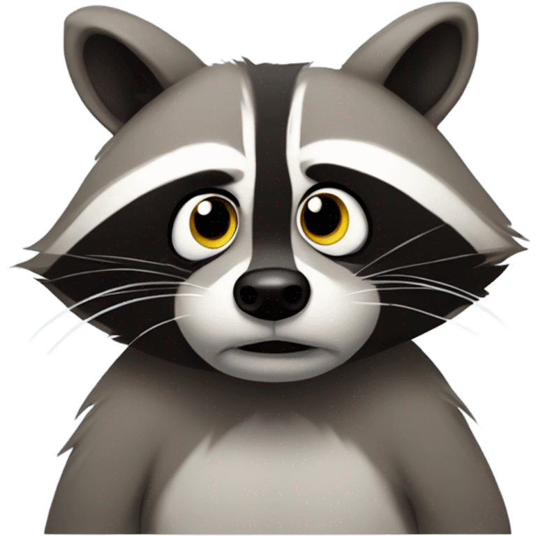 Sad raccoon  emoji