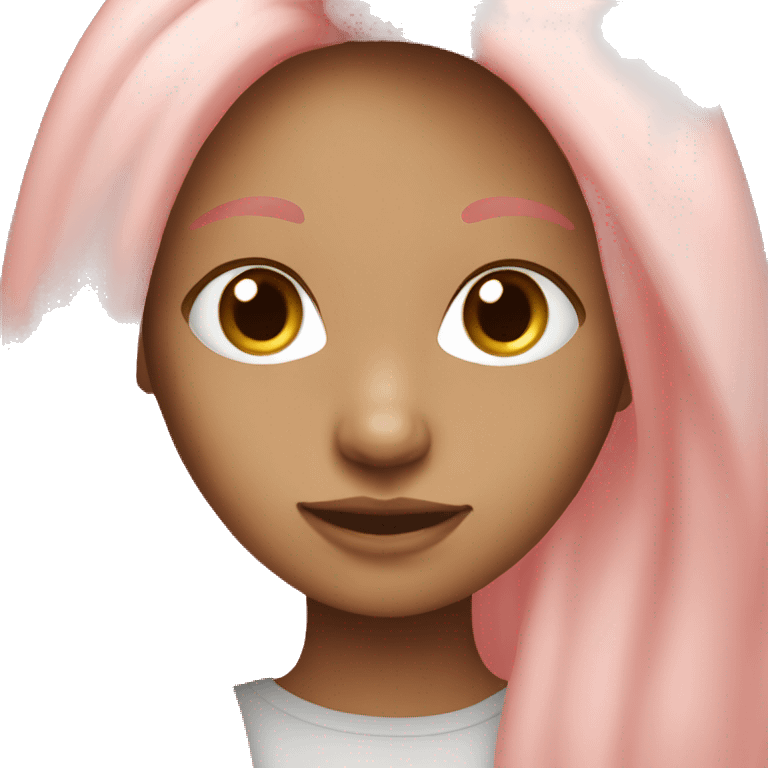 Light pink long hair girl emoji