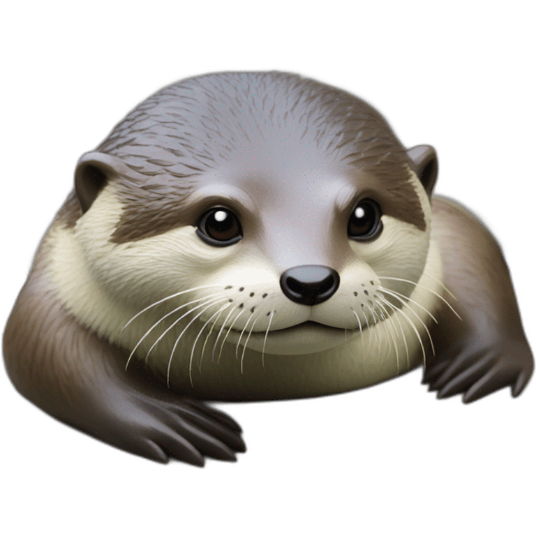 Loutre sur tortue emoji