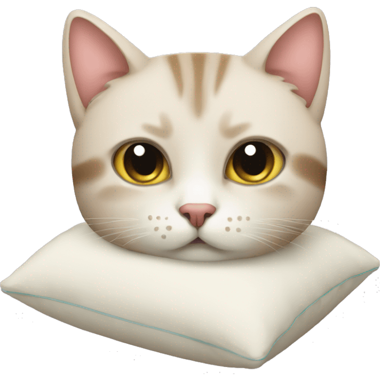 Cat with pillow  emoji