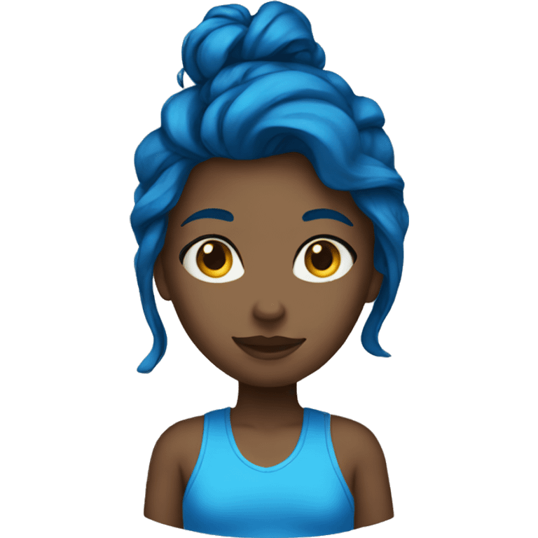 Blue girl emoji