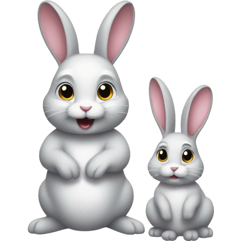 Rabbit and rabbit emoji