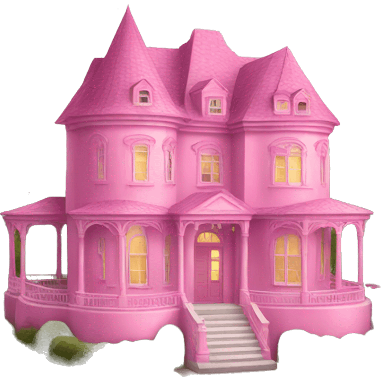 Pink mansion  emoji