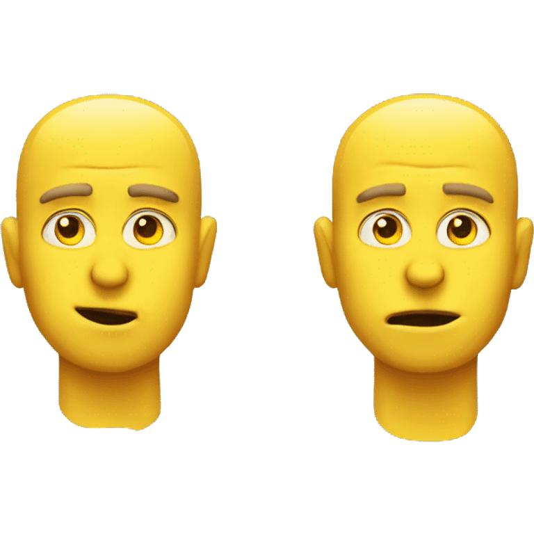 Regular yellow guy emoji but it’s a side eye emoji