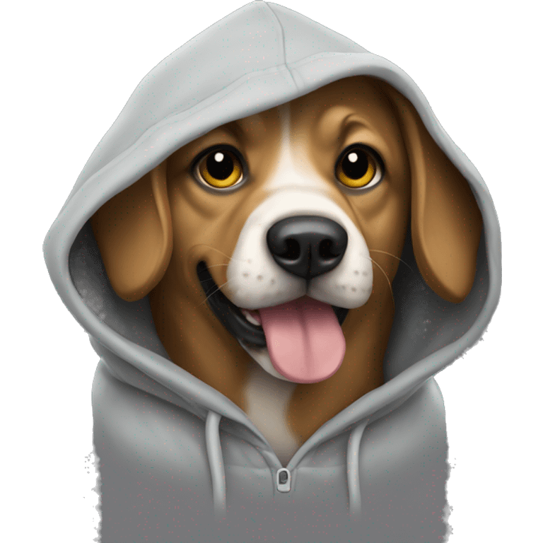 Dog with hoodie emoji