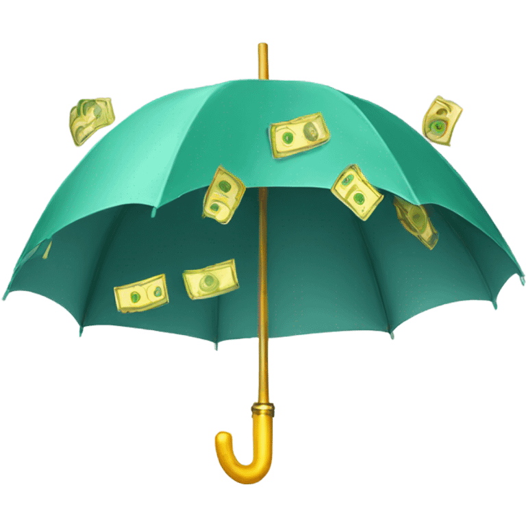 Umbrella with money  emoji