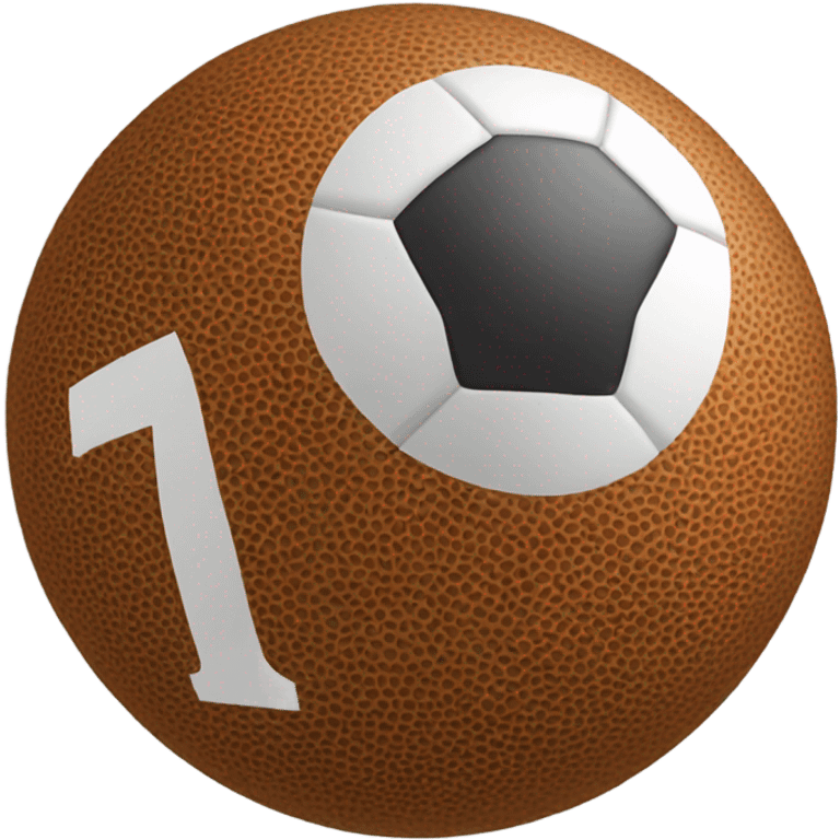 Number 7 with football design emoji