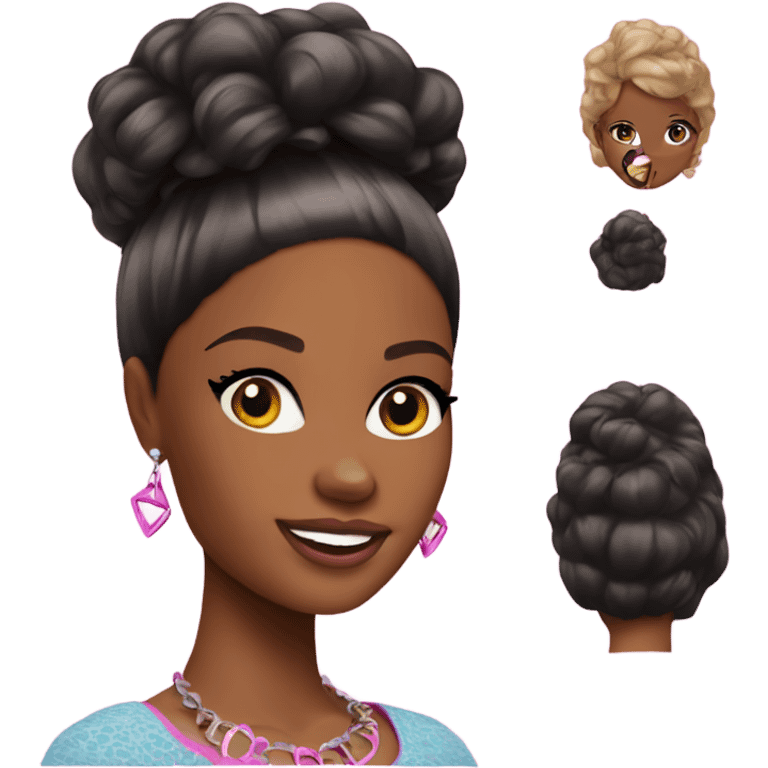 African American Barbie emoji