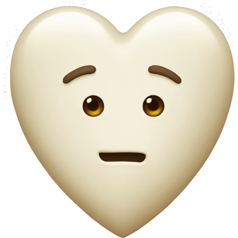 Cream heart emoji