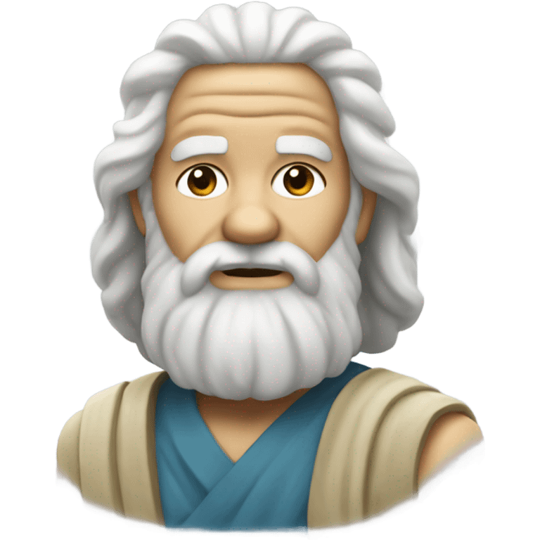 Socrates wearing mountain skies emoji