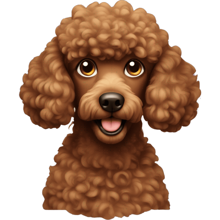 Brown mad poodle  emoji