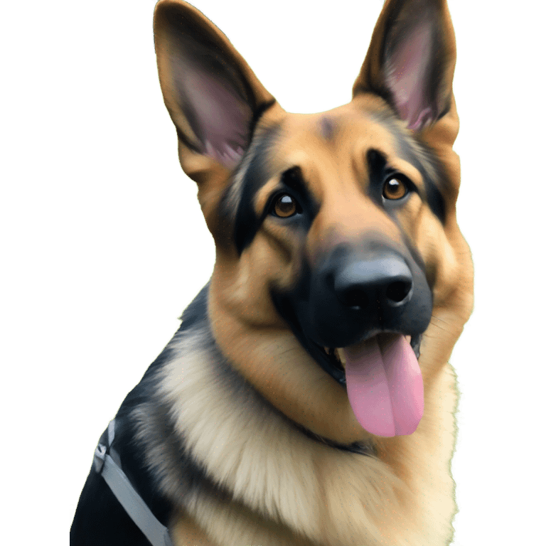 German shepherd on walk emoji