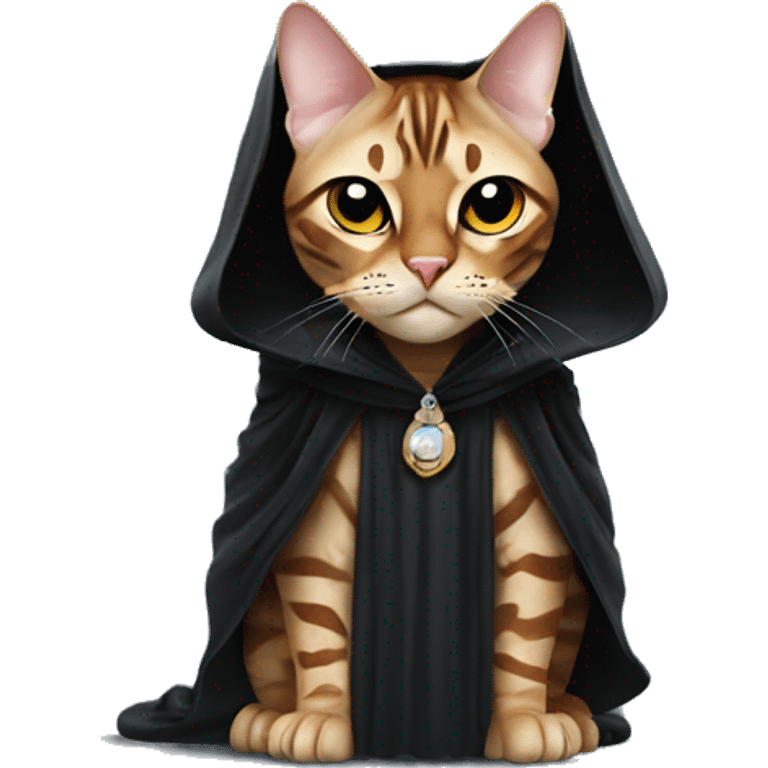 Bengal cat dressed as emperor palpatine emoji