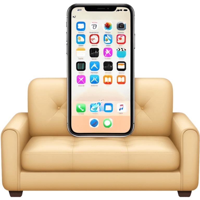 iPhone on couch emoji