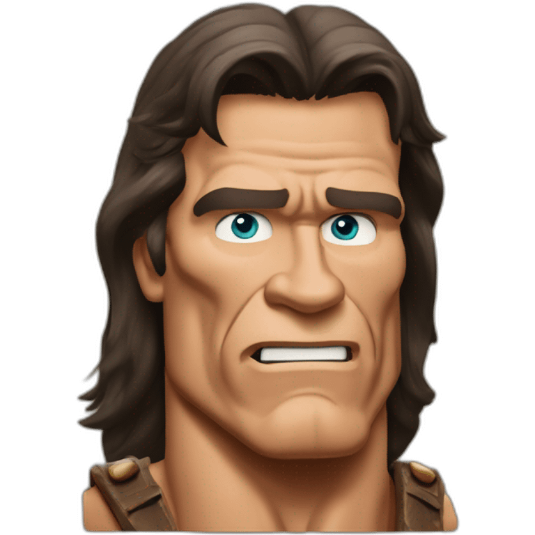 Conan the barbarian Arnold Schwarzenegger salute emoji