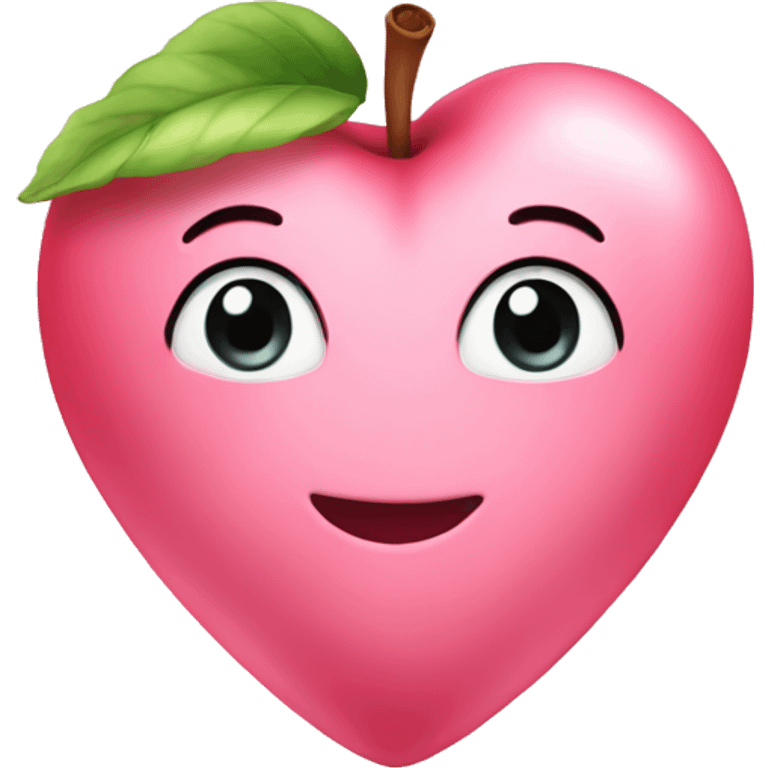 Apple light pink heart emoji