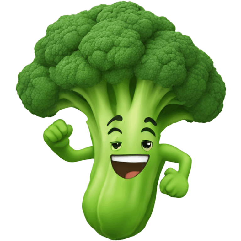 sprinting broccoli joyfully  emoji