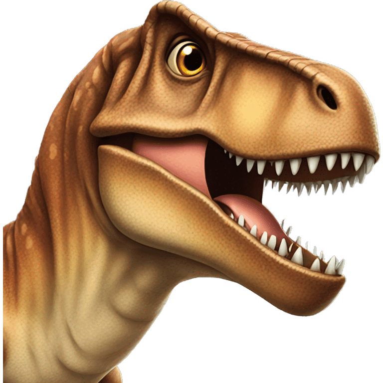 T-Rex with a big nose emoji