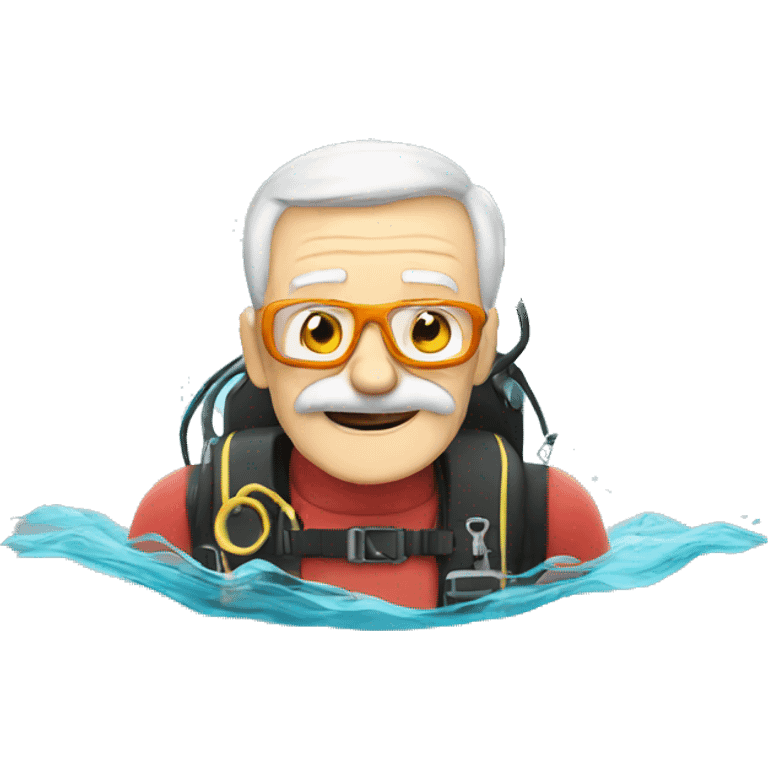 old man scuba diving emoji