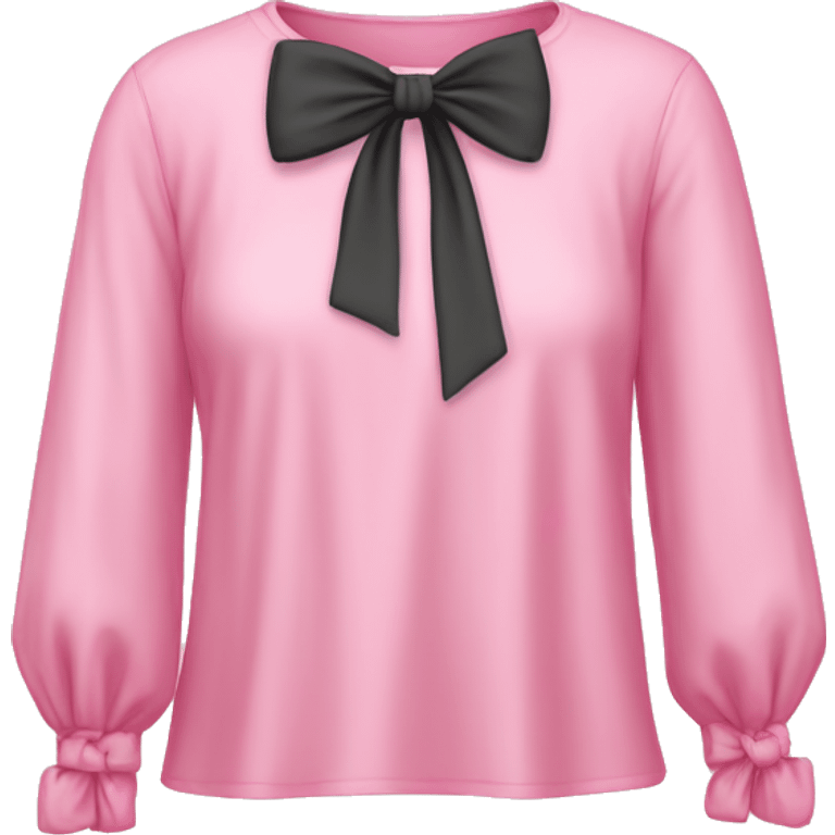 Pink long sleeve top with a tied bow  emoji