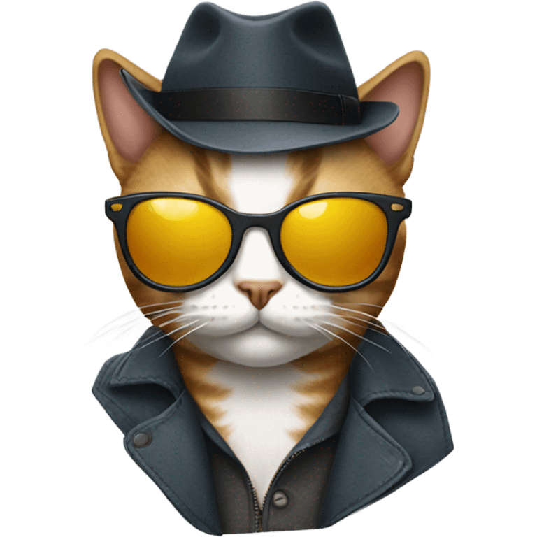 Cat with sunglasses emoji