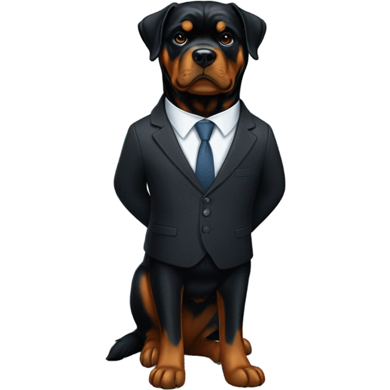 rottweiler wearing a suit  emoji