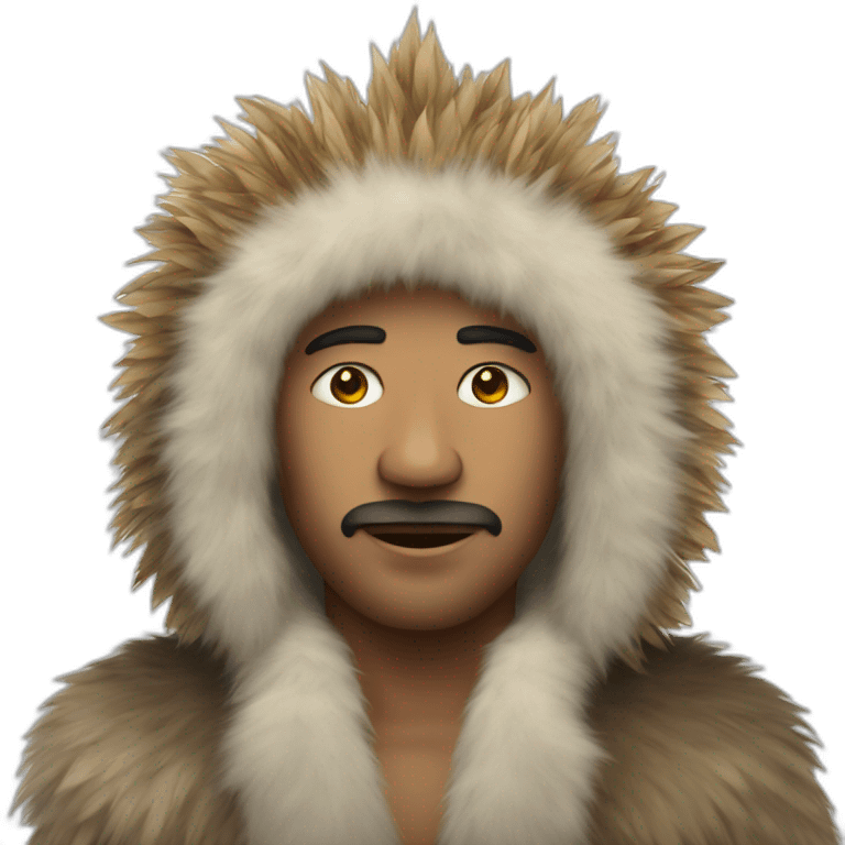 man in fur headdress emoji