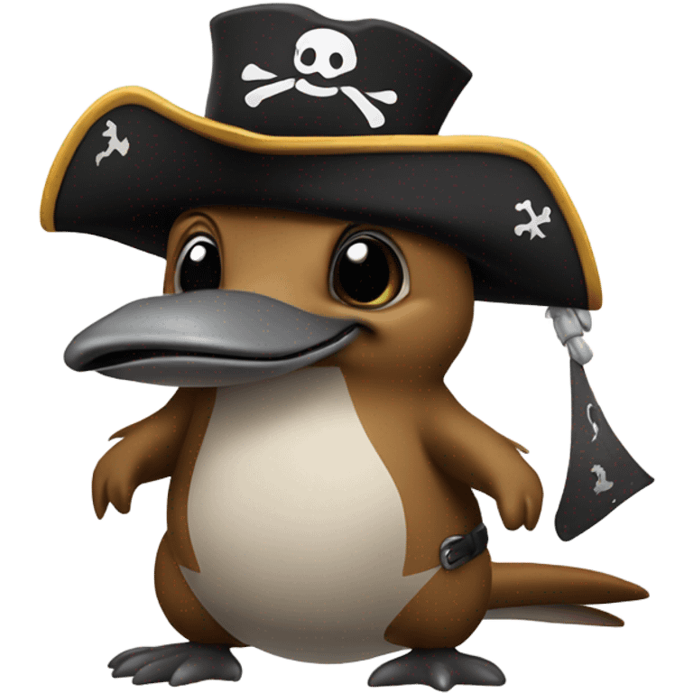 Platypus dressed as a pirate emoji