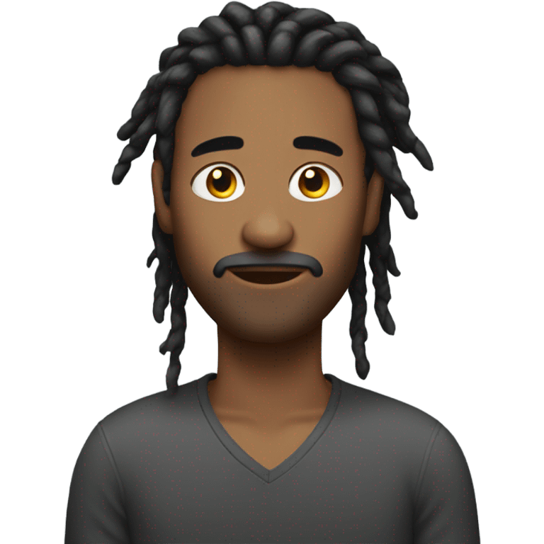 Man with short dreadlocks emoji