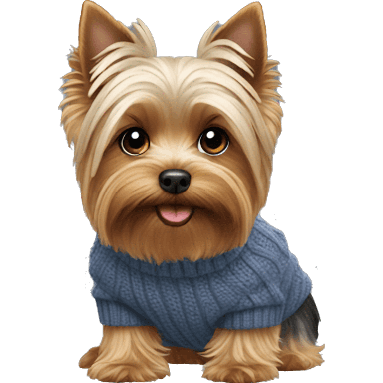 Yorkie wearing sweater emoji