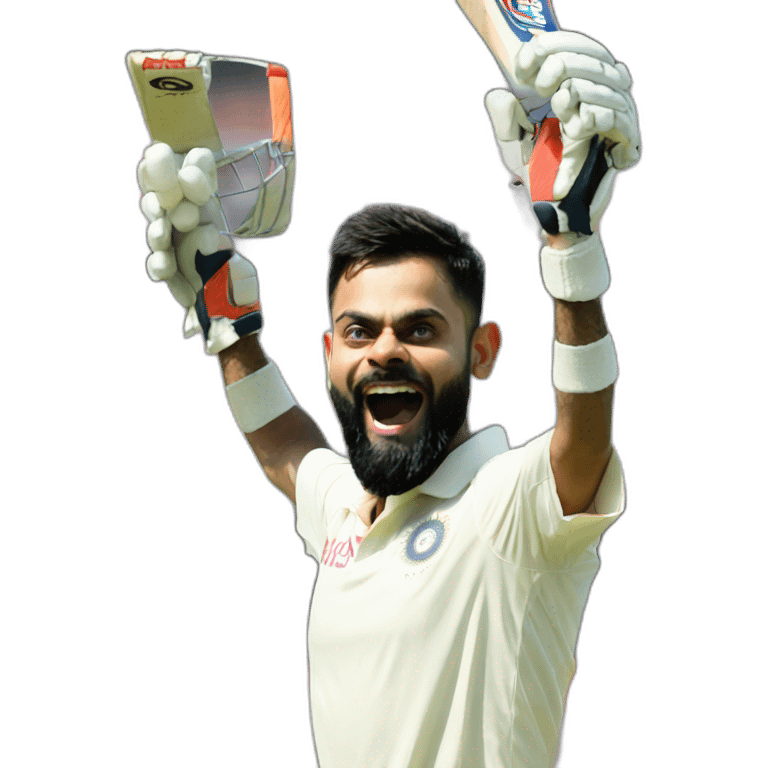 Virat Kohli century celebration emoji