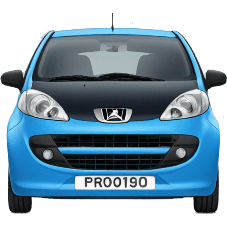 Blue Peugeot 107  emoji