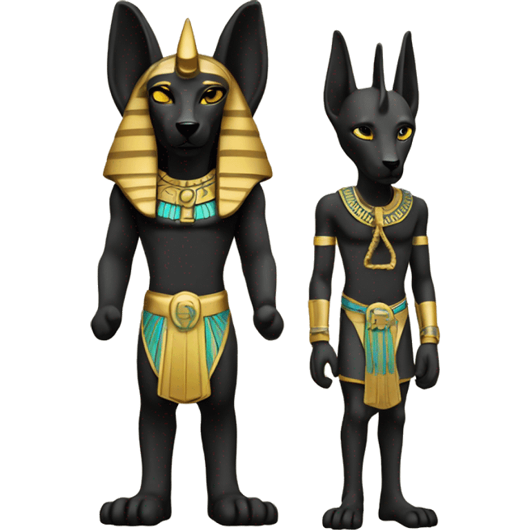 Anubis with ankh emoji