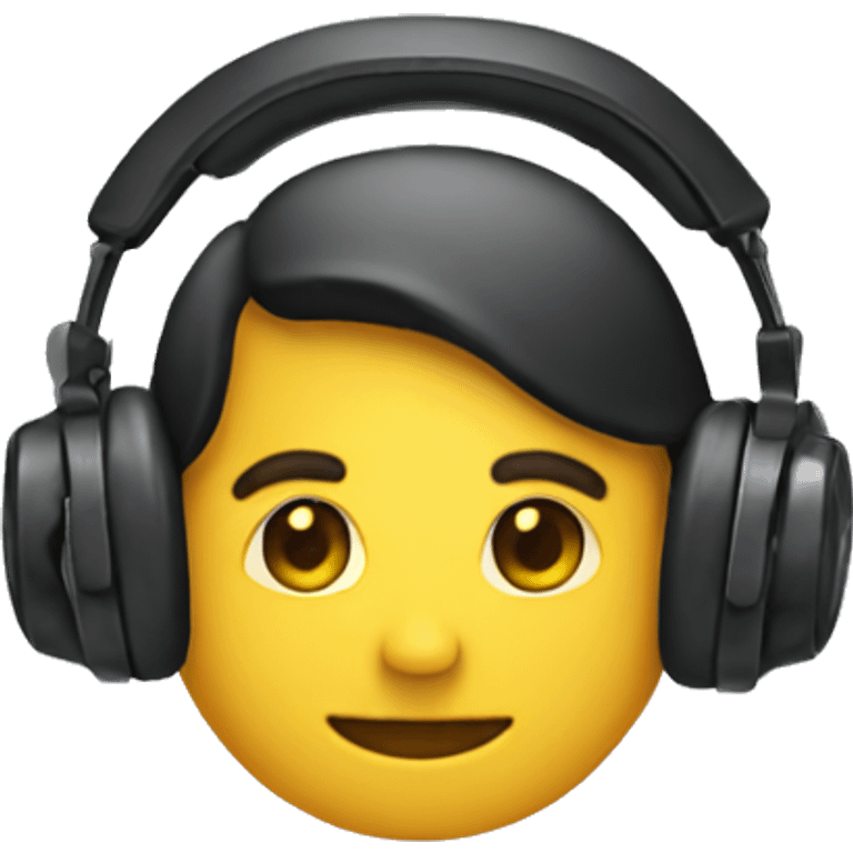 Emoji with gamer headset emoji