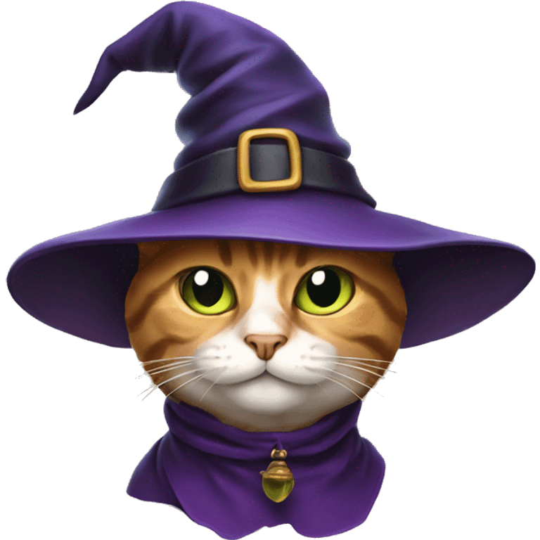 Cat with witch hat emoji