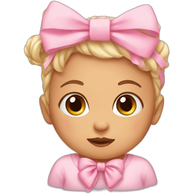 Newborn with a bow emoji