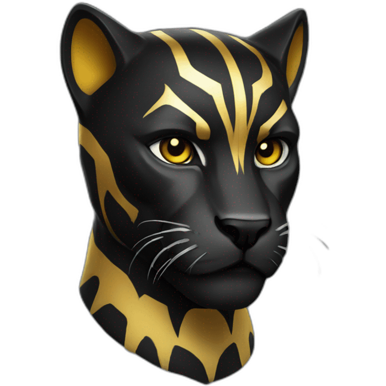 Yellow and black panther emoji