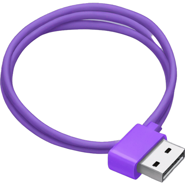 Purple usb cable emoji